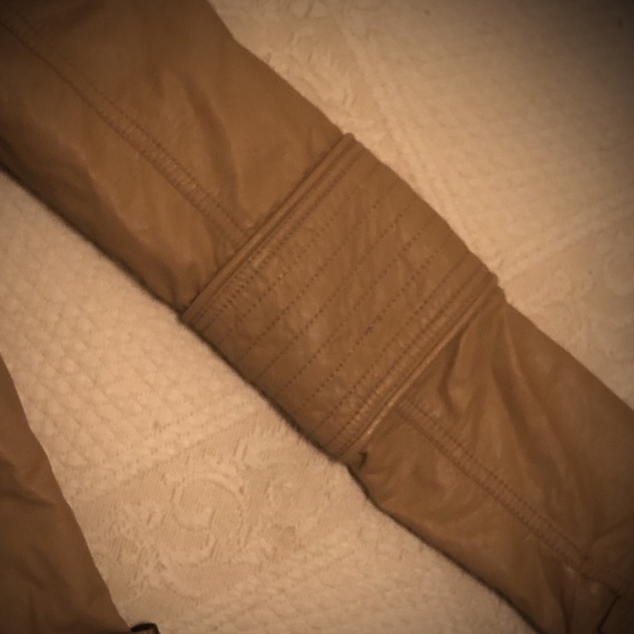Vintage Member’s Only Style, Tan, Faux Leather Jacket, by Forever 21 - Picture 8 of 10